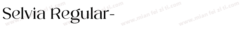 Selvia Regular字体转换